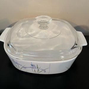 Corning Ware Casserole Dish Shadow Iris, 2 Qt 2L A-2-B With A-9-C Lid